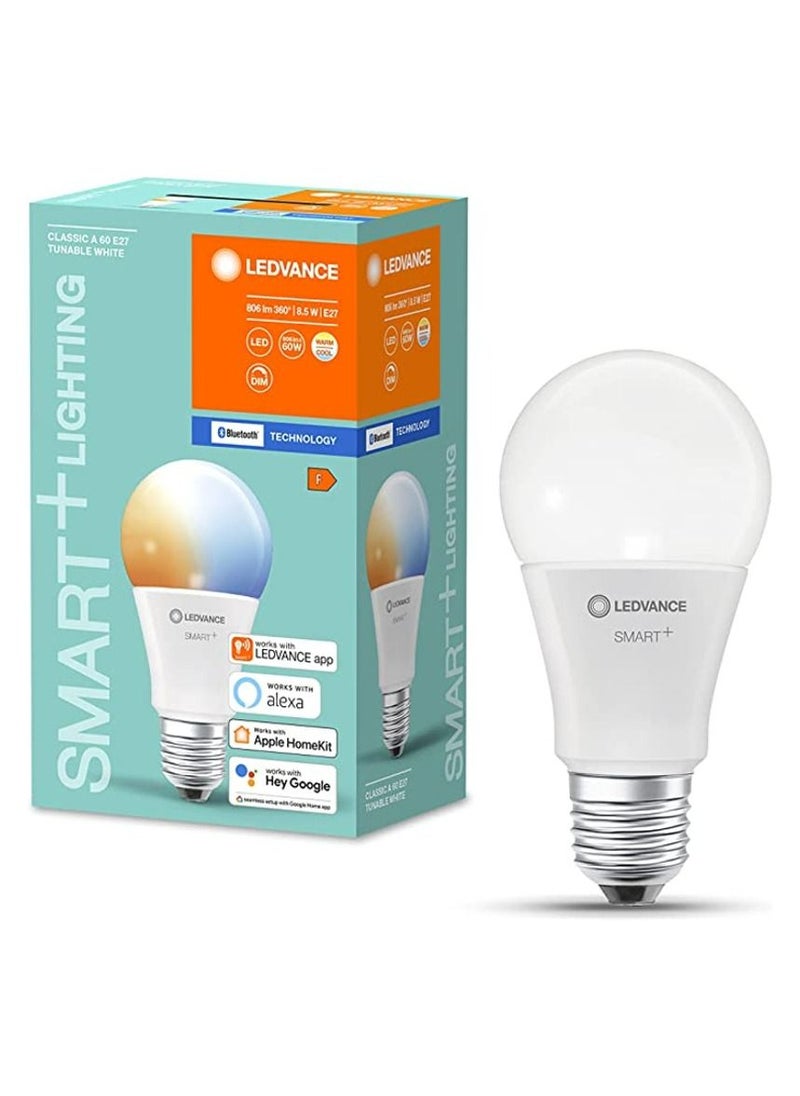 LEDVANCE LEDVANCE Smart Led Lamp With Bluetooth, E27, Dimmable, Light Color Changeable (2700-6500 k), Replaces Incandescent Lamps With 60 W, Controllable With Alexa & Google, Smart+  - Image 3