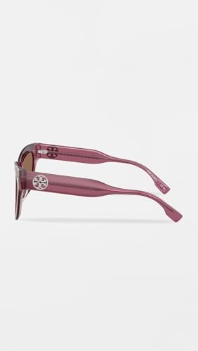 Tory Burch Sunglasses TY 7208 U 317973 Berry Transparent/Dark Brown Polyamide - Image 3