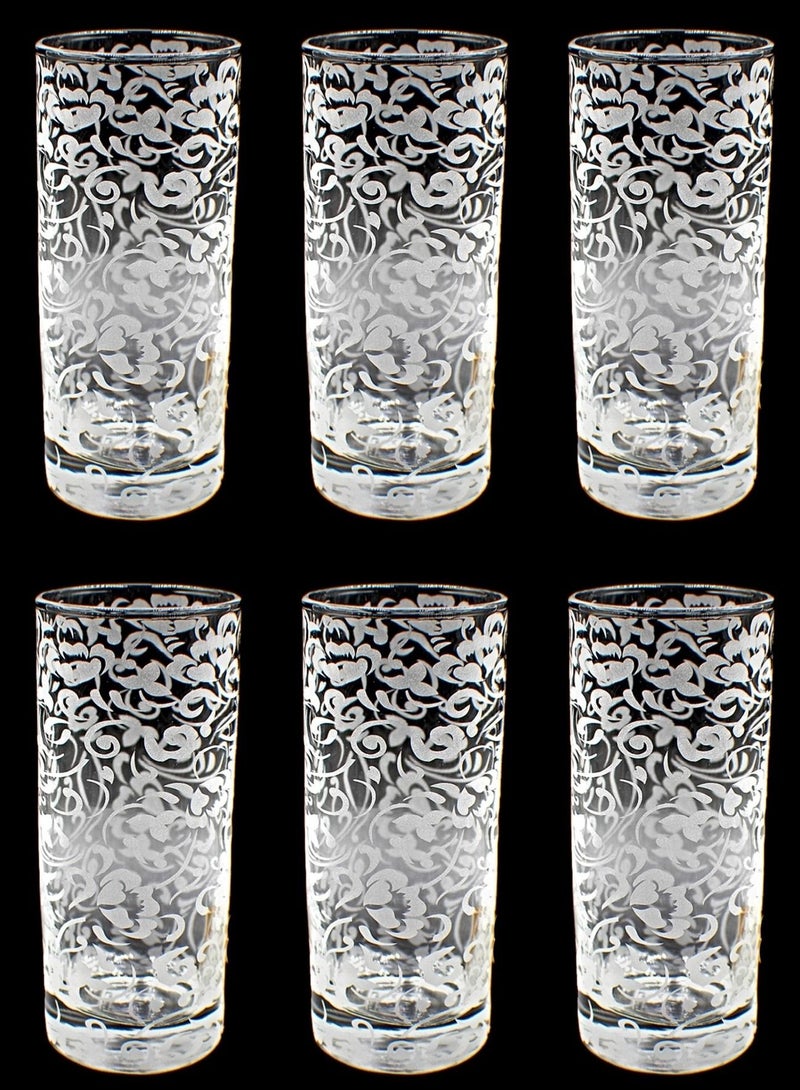 KuduArts tumblers glass cups for water Juice 6 pieces - Image 1