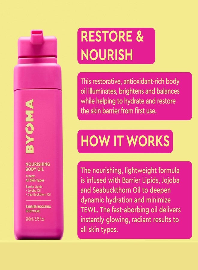 BYOMA Nourishing Body Oil - For All Skin Types - Lightweight, Fast-Absorbing Body Oil with Jojoba & Seabuckthorn - Hydrates, Brightens & Restores Skin Barrier - 6.76 fl oz - Image 4
