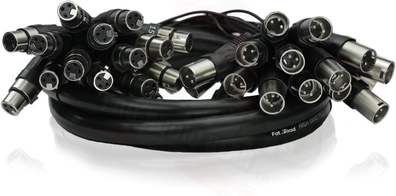 Fat Toad 10ft 16-Channel XLR Snake Cable (ShieldedPRO X Series) – Audio Patch Wire for Studio, Stage, Mic Cord Interface, DJ Mixer, Amp & Live Sound Gear - Image 4
