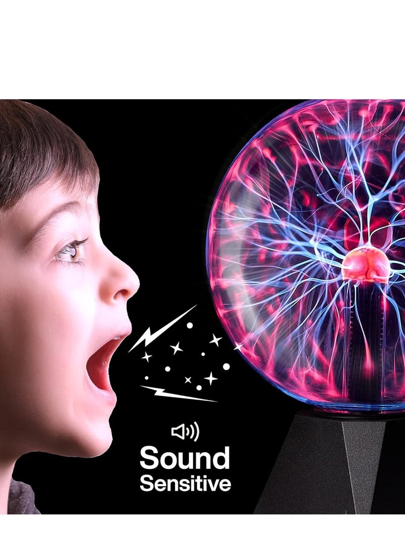 null - NEW 8-Inch Plasma Ball – Nebula Thunder Lightning Globe with Static Electricity in Vacuum Pressured Glass – Plug-in for Parties, Home Decor, STEM Learning, u0026 More - Image 1