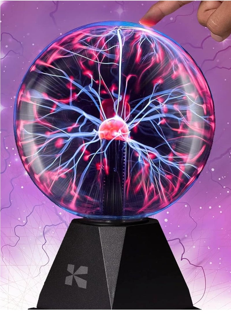 null - NEW 8-Inch Plasma Ball – Nebula Thunder Lightning Globe with Static Electricity in Vacuum Pressured Glass – Plug-in for Parties, Home Decor, STEM Learning, u0026 More - Image 1