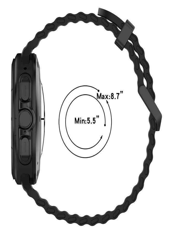 سوار EANWireless متوافق مع ساعة سامسونج جالاكسي 7 ألترا، مقاس 47 مم، (عبوة من 3 قطع) سوار رياضي بديل من السيليكون الناعم من أوشن، مناسب لساعة سامسونج جالاكسي ألترا - Image 4