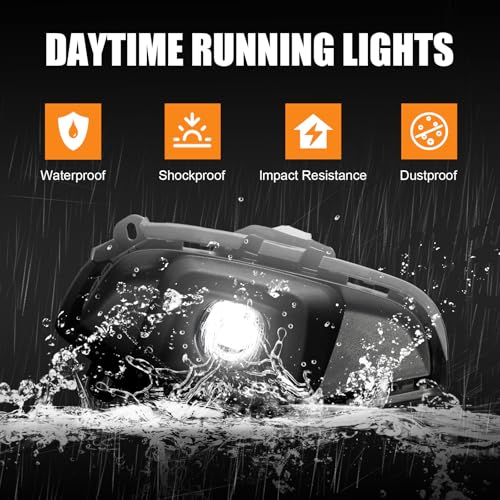Fancemot LED Front Bumper Fog Lights Compatible with 2019-2025 5th Gen Toyota RAV4, Replacement w/Wiring & Switch - Image 4