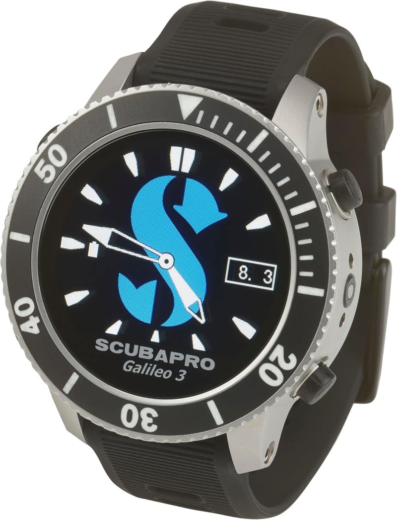SCUBAPRO G3 Wrist Scuba Dive Computer with Bluetooth® and Watch-Style Color Display, Includes Case, Silicone Arm Strap, USB Cable, Charging Dongle and Lanyard - Image 1