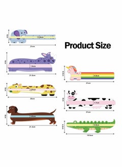 Y&D Guided Reading Strips, 7 Kind Animals Winspeed Highlight Strips Colored Overlay Bookmarks Tracking Rulers  - Image 5
