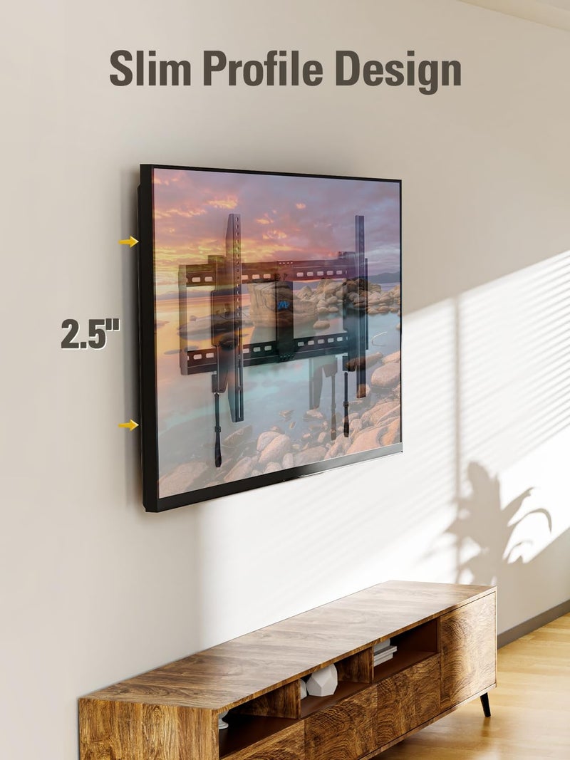 Mounting Dream TV Wall Mount for 42-86" TVs, Tilting TVs Mount with Level Adjustment Fits 16", 18", 24" Studs Easy for Centering, Wall Mount TV Bracket Max VESA 800x400mm, 120 LBS Loading, MD2263-XLK - Image 2