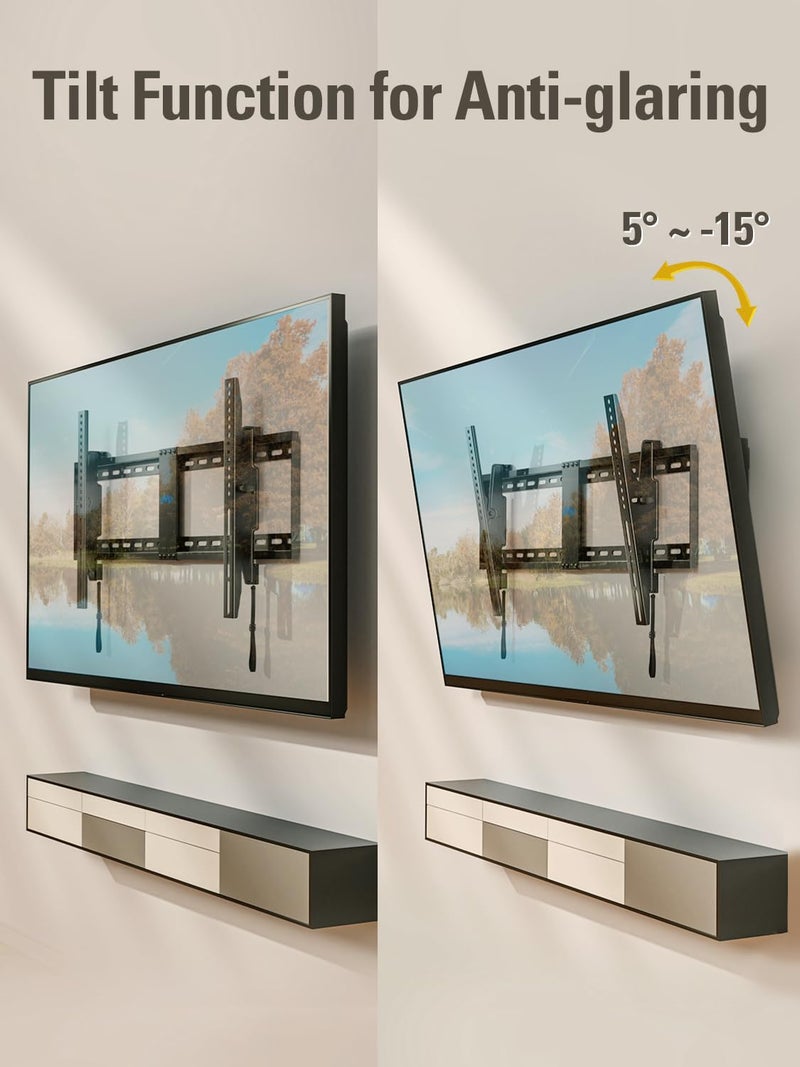 Mounting Dream TV Wall Mount for 42-86" TVs, Tilting TVs Mount with Level Adjustment Fits 16", 18", 24" Studs Easy for Centering, Wall Mount TV Bracket Max VESA 800x400mm, 120 LBS Loading, MD2263-XLK - Image 3