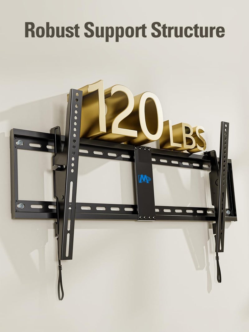 Mounting Dream TV Wall Mount for 42-86" TVs, Tilting TVs Mount with Level Adjustment Fits 16", 18", 24" Studs Easy for Centering, Wall Mount TV Bracket Max VESA 800x400mm, 120 LBS Loading, MD2263-XLK - Image 4