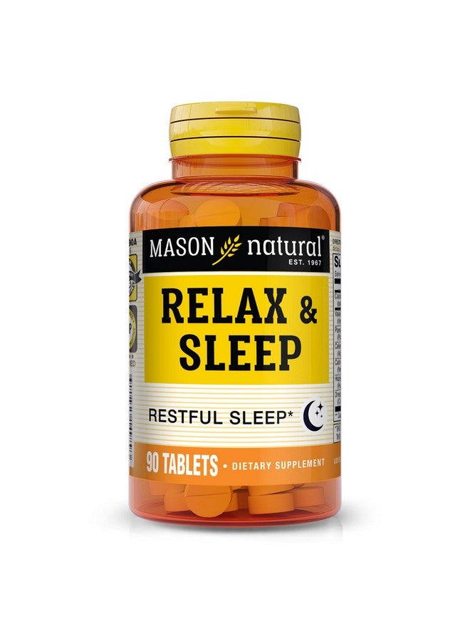 Mason Natural Relax & Sleep Dietary Herbal Supplement with Valerian Root & Passiflora Extract, 3 Month Supply, 1 Pack - Image 1