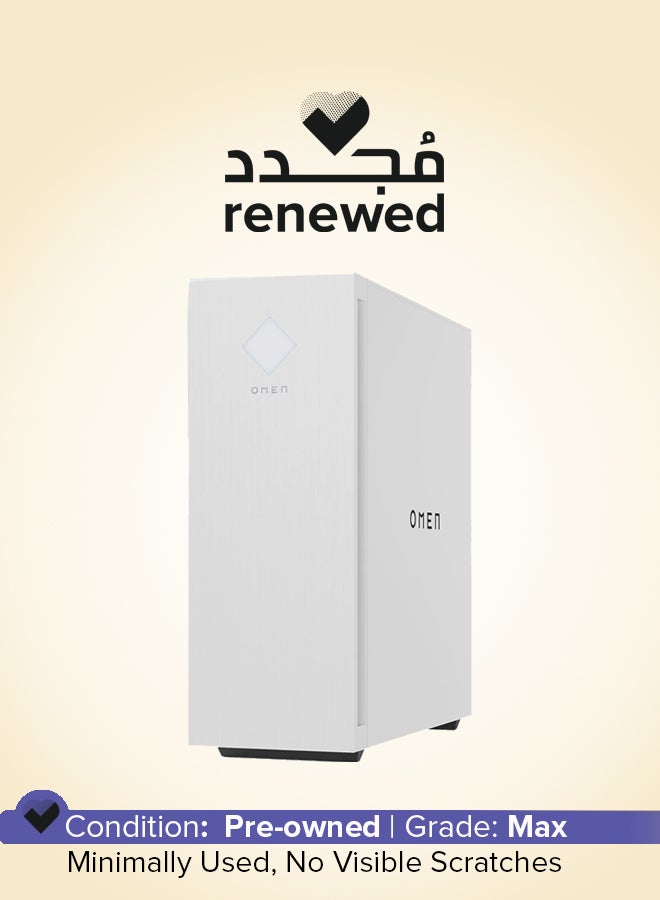 HP Renewed - Omen 25L GT15-0304 Gaming Desktop PC AMD Ryzen 5 5600G 16GB RAM 512GB SSD + 1TB HDD Nvidia GeForce GTX 1660 Super 6GB Windows 11 white - Image 1
