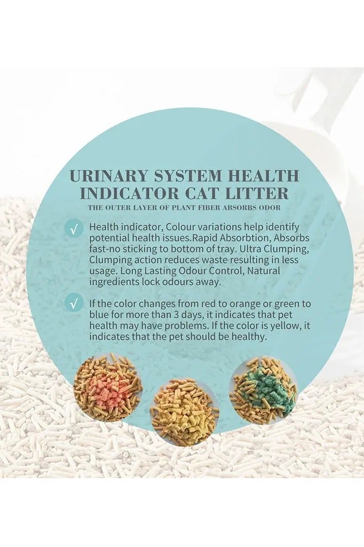 بايولاين رمل قطط بيولاين بمؤشر صحة الجهاز البولي – 6 لتر | يغير اللون لمراقبة الصحة، تحكم بالروائح، تكتل فائق، صديق للبيئة - Image 2