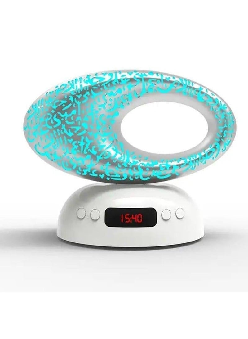 Equantu Holy Quran Speaker in The Shape of a Crescent with Remote Control Complete Holy Quran Speaker with Colored Lighting and a Digital Clock - Image 2