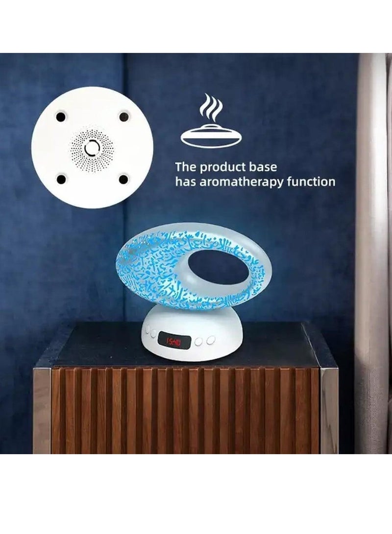 Equantu Holy Quran Speaker in The Shape of a Crescent with Remote Control Complete Holy Quran Speaker with Colored Lighting and a Digital Clock - Image 4