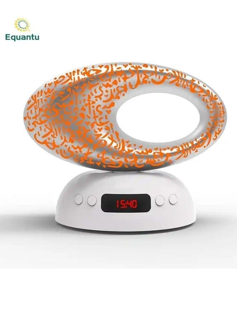 Equantu Holy Quran Speaker in The Shape of a Crescent with Remote Control Complete Holy Quran Speaker with Colored Lighting and a Digital Clock - Image 5
