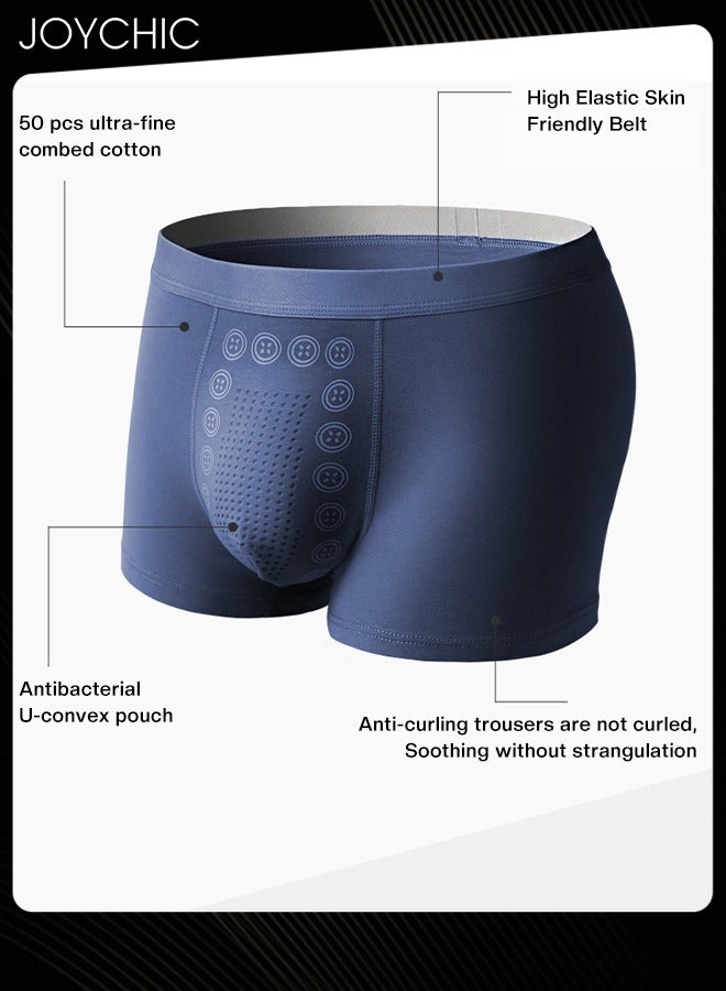 Joychic طقم ملابس داخلية للرجال من 3 قطع لخريف وشتاء عالي المرونة بدون seams 95% قطن قابل للتنفس ومضاد للبكتيريا شورت بوكسر للمراهقين بألوان متعددة - Image 2