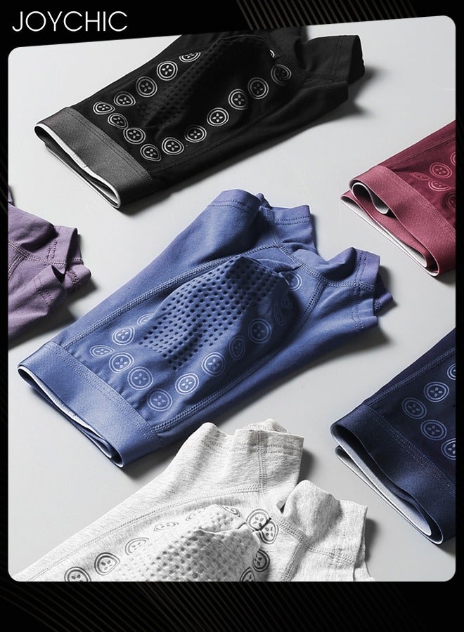 Joychic طقم ملابس داخلية للرجال من 3 قطع لخريف وشتاء عالي المرونة بدون seams 95% قطن قابل للتنفس ومضاد للبكتيريا شورت بوكسر للمراهقين بألوان متعددة - Image 4