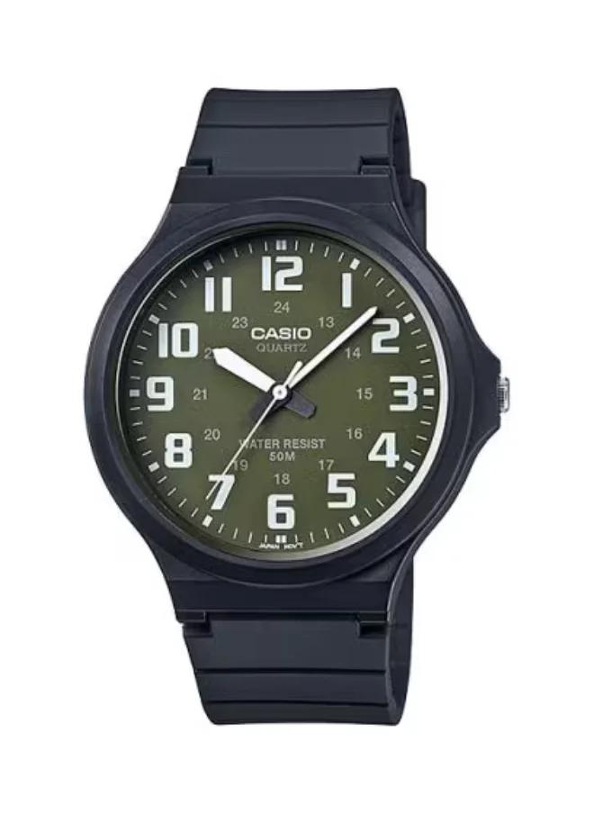CASIO Men's Analog Display Watch With Black Resin Strap - MW-240-3BVDF