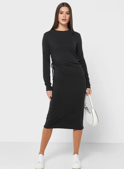 VERO MODA Ruched Midi Dress