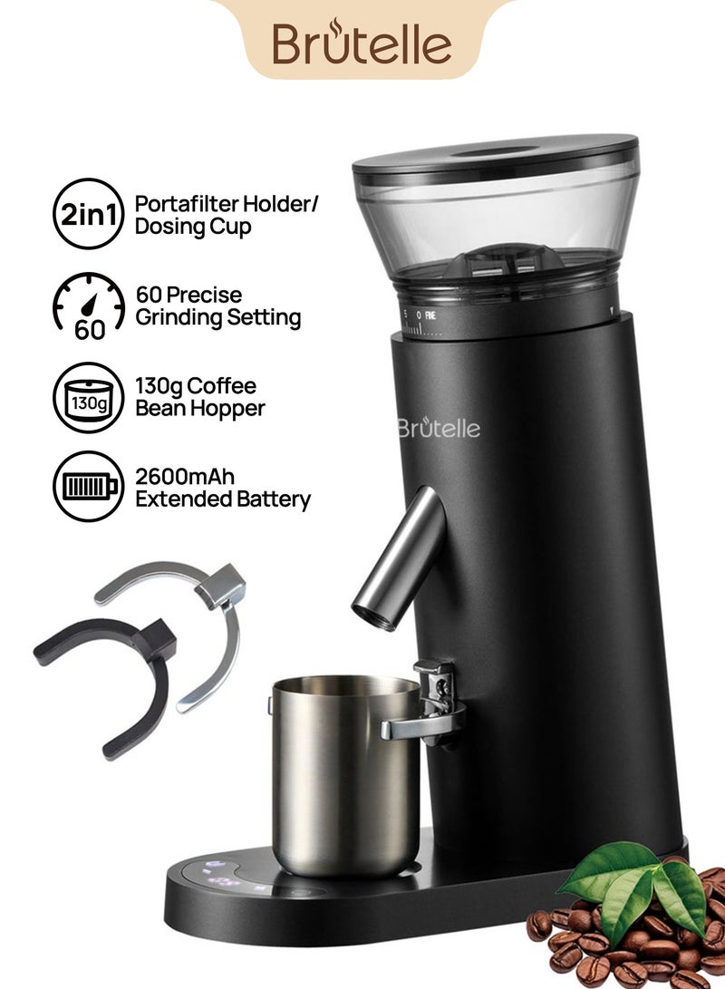 بريتيل مطحنة قهوة مخروطية الشكل مع 60 إعدادا قابلا للتعديل لـ V60 و6-8 أكواب للمنزل والمكتب وركن القهوة - Image 1