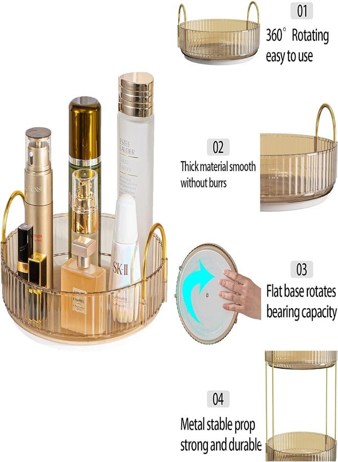 Azelf Large Capacity Rotating Makeup Organizer Cosmetic Storage Box Spices Rack Organizer - Image 4