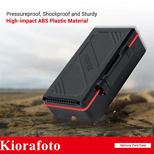 Kiorafoto 36 Slots SD MSD Memory Card Case Holder Water-Resistant Anti-Shock Storage Organizer for 21 SD SDHC SDXC/CFexpress Type-A/Switch Game Cards & 15 Microsd TF MSD Cards * Vertical Style - Image 3