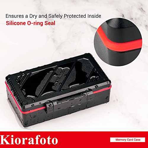 Kiorafoto 36 Slots SD MSD Memory Card Case Holder Water-Resistant Anti-Shock Storage Organizer for 21 SD SDHC SDXC/CFexpress Type-A/Switch Game Cards & 15 Microsd TF MSD Cards * Vertical Style - Image 4