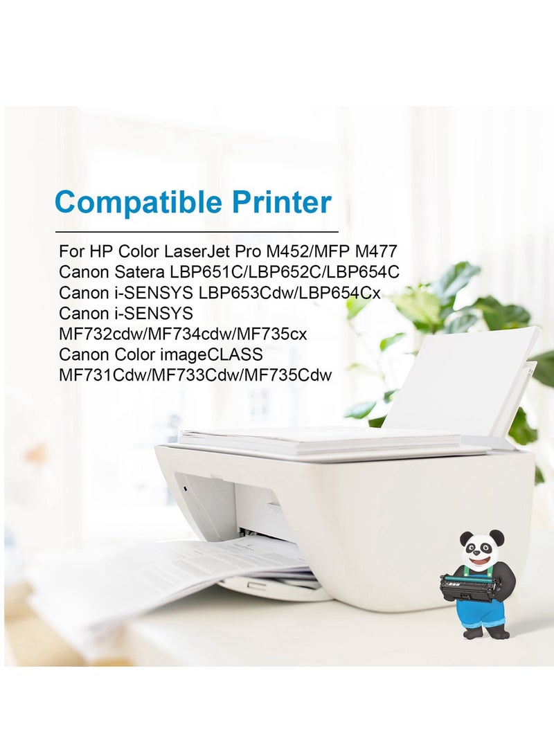 ASTA CF411A 410A Color Toner Cartridge  CRG 046 C Compatible For Canon HP Laser Jet LBP651C LBP652C MF733Cdw MF735Cdw M452 MFP M477 M477fdw Printer CF F 410 411 A CRG-046 Cyan Office Replacement pr - Image 4