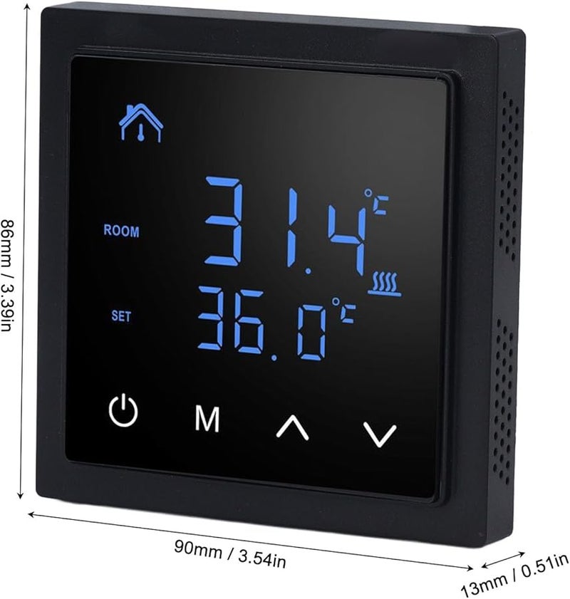 Smart Digital Thermostat For Underfloor Heating AC 85V 250V 16A Black - Image 3