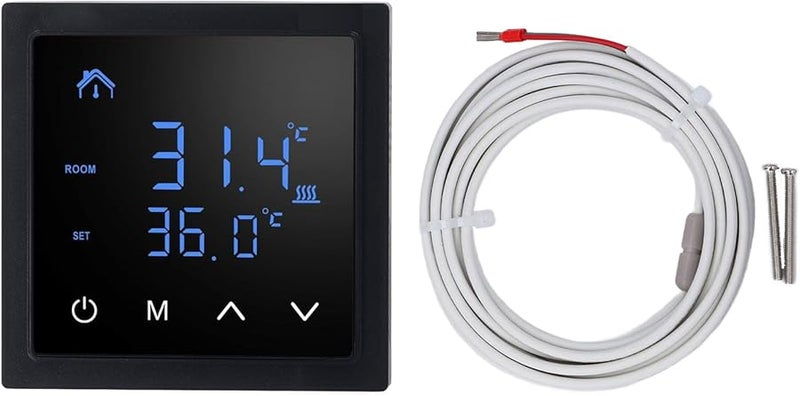 Smart Digital Thermostat For Underfloor Heating AC 85V 250V 16A Black - Image 1