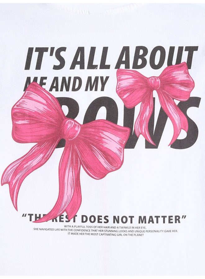 LC WAIKIKI Crew Neck Printed Girls' T-Shirt - Image 4