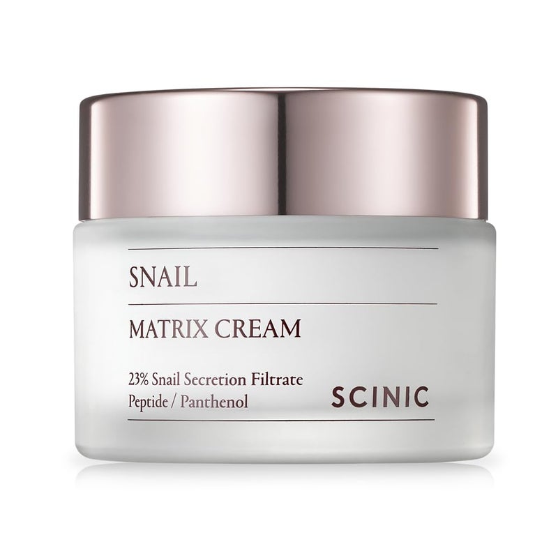 SCINIC Snail Matrix Cream All Skin Types Women Hypoallergenic Moisture (50ml) / high moisture, high elasticity, snail, nutrient-rich, korean cream - Image 1