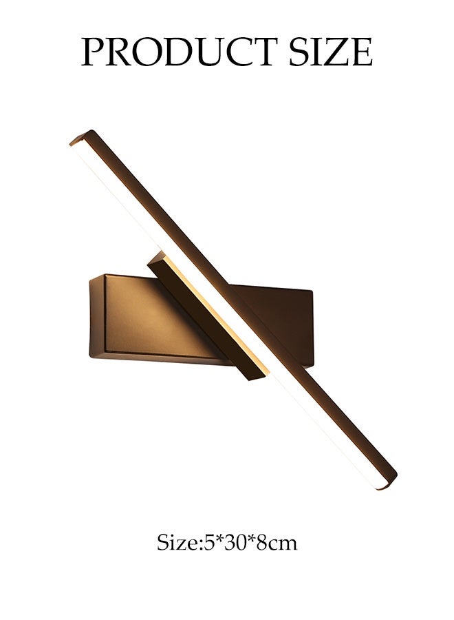 DUNISO Warm Light Led Wall Lamp,Mirror Light,Tv Background Wall, Nordic Creative Wall Lamp Living Room Corridor Bedroom Bedside Lamp, Modern Wall Lamp, Hanging Lamp, Decoration Suitable For Bedroom, Corridor, Living Room, Balcony, Etc. (White) - Image 2