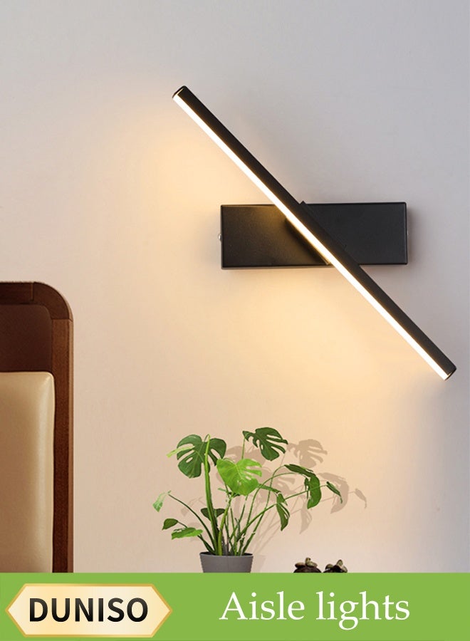 DUNISO Warm Light Led Wall Lamp,Mirror Light,Tv Background Wall, Nordic Creative Wall Lamp Living Room Corridor Bedroom Bedside Lamp, Modern Wall Lamp, Hanging Lamp, Decoration Suitable For Bedroom, Corridor, Living Room, Balcony, Etc. (White) - Image 1