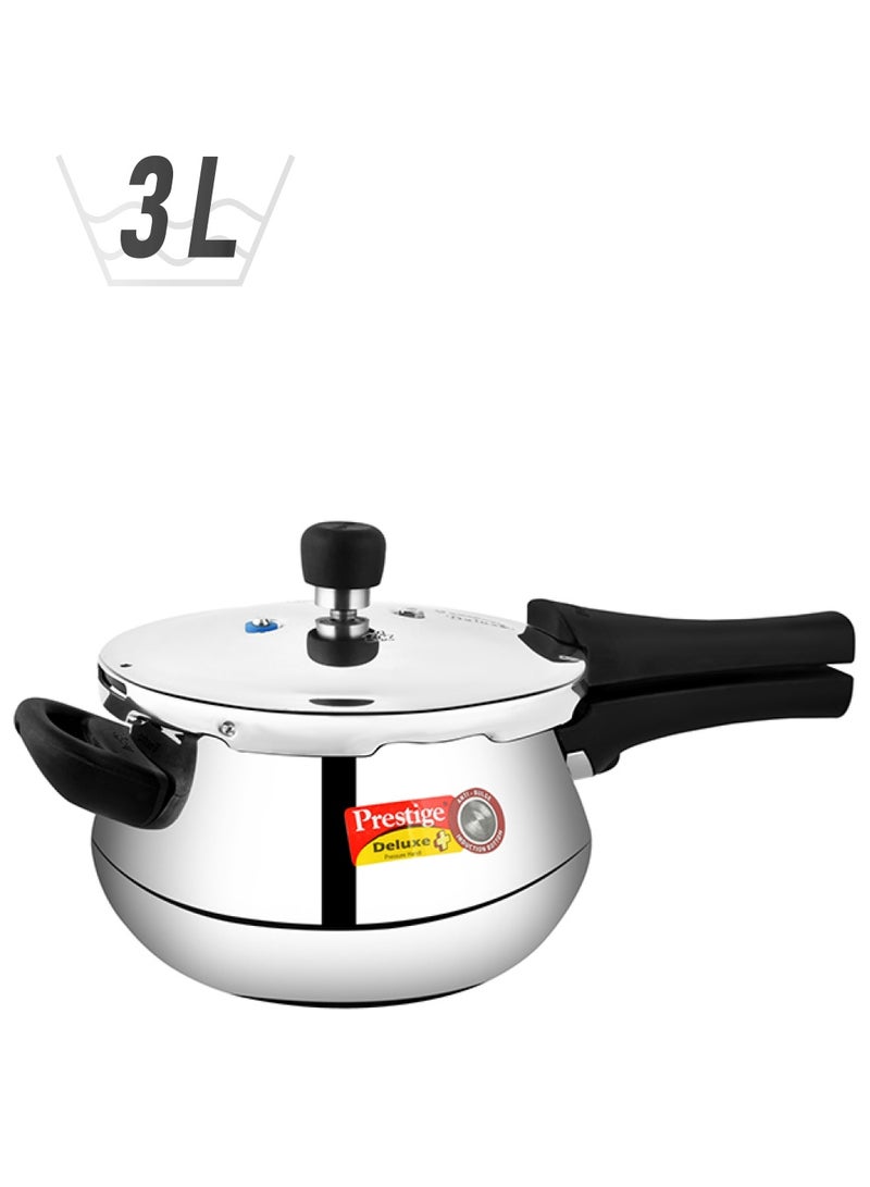 Prestige Deluxe Plus Mini Handi Aluminium  Pressure Cooker Silver 3Liters - Image 1