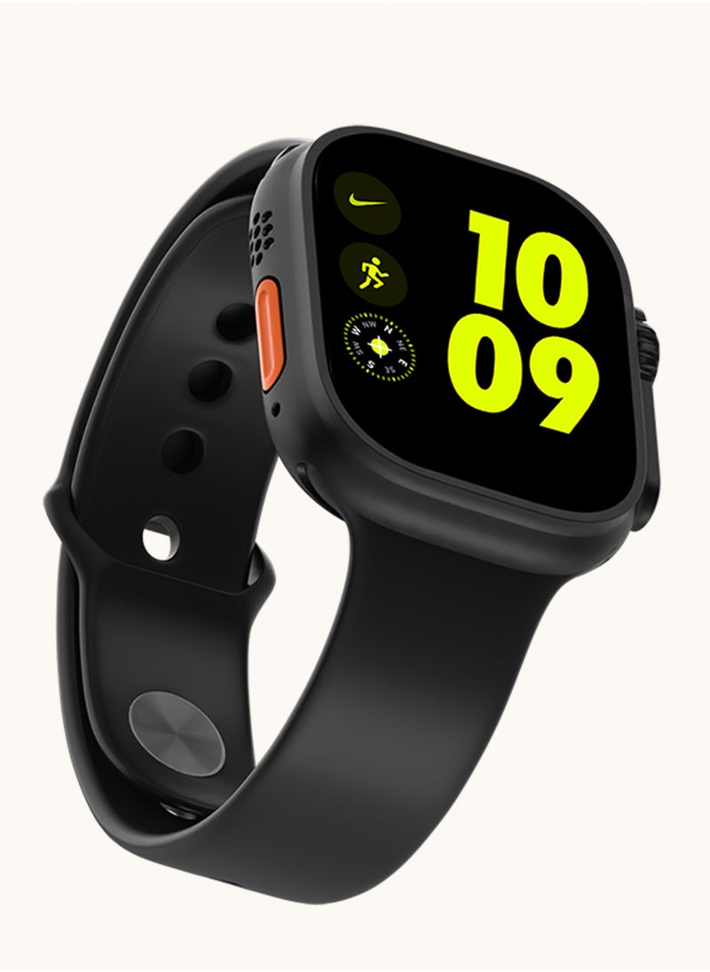 Faster - Smart Watch Ultra - 2.04" AMOLED Display, Bluetooth Calling, Fitness Tracker, Sports Modes, Heart Rate and Sleep Monitoring, IP68 Waterproof, 250mAh Battery, Compatible with Android and iOS - Image 1