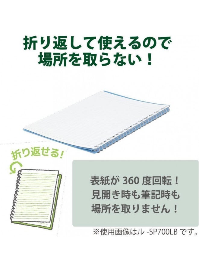 Kokuyo مجلد حلقة ذكية من كوكيو كامبوس، بسعة تصل إلى 25 ورقة، B5، 26 ثقب (شفاف، أزرق فاتح، وردي فاتح ومجموعة ورق 100 ورقة) - Image 3
