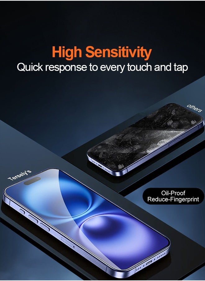 [4 Pack] Screen Protector for iPhone 16 (6.1 inch), Tempered Glass with Installation Alignment Frame,Case Friendly,HD Clear