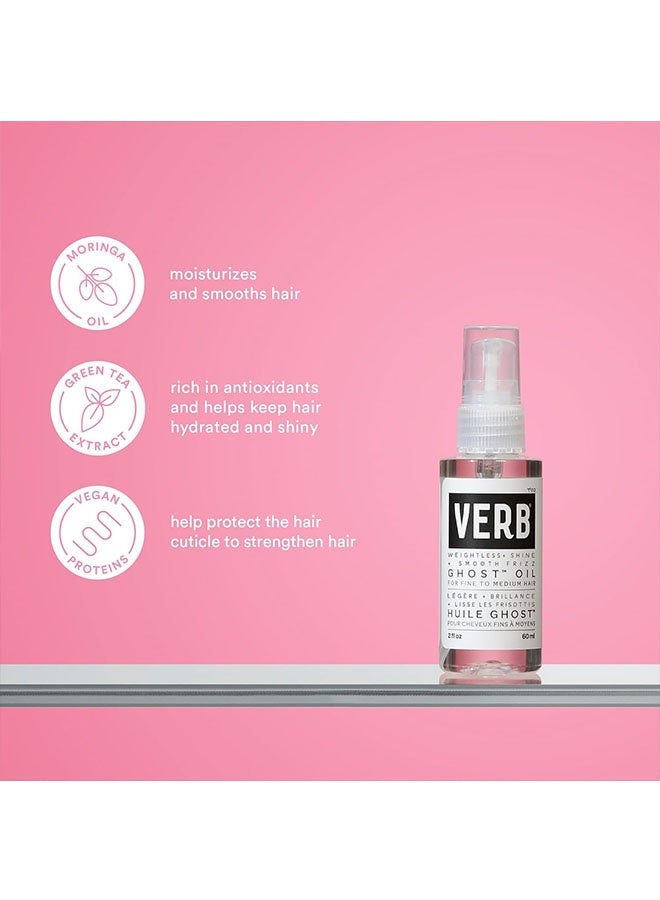 Verb Ghost Oil 60ml, Vegan Weightless and Lightweight Hair Oil, Revitalizing Hair Treatment Oil Nourishes and Promotes Shiny Hair, Paraben Free, Sulfate Free Smoothing Oil - Image 4