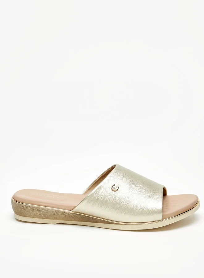 Le Confort Women's Textured Slip-On Flat Sandals