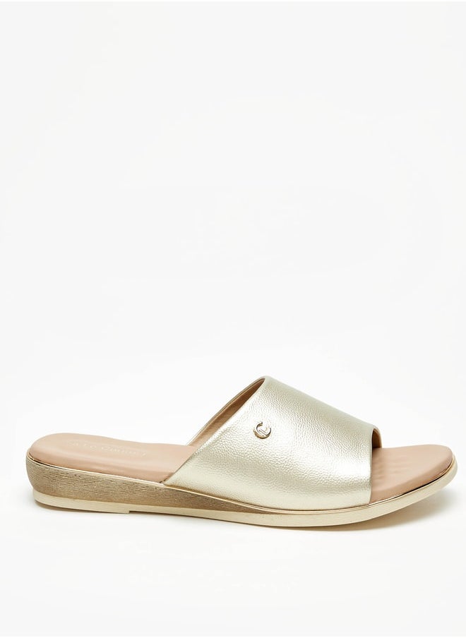 Le Confort - Women's Textured Slip-On Flat Sandals - Image 1