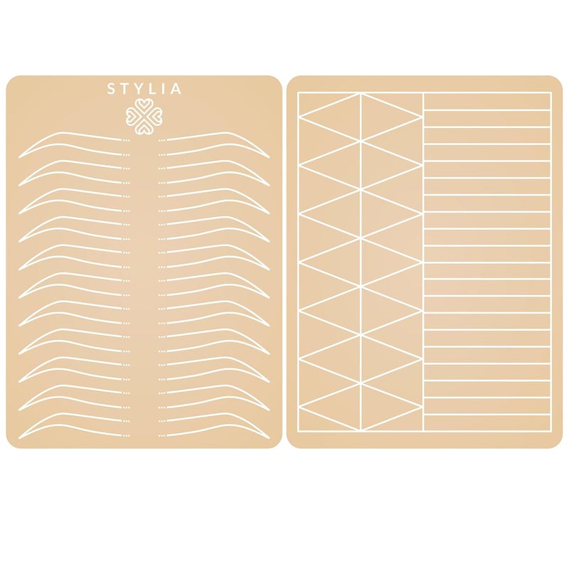 Microblading Supplies Inkless Double Sided Practice Skin For Eyebrow Tattoos Permanent Makeup Silicone Skins To Practice Brow MicroBlading And Needling Fake Skin Sheets 12 Ombre