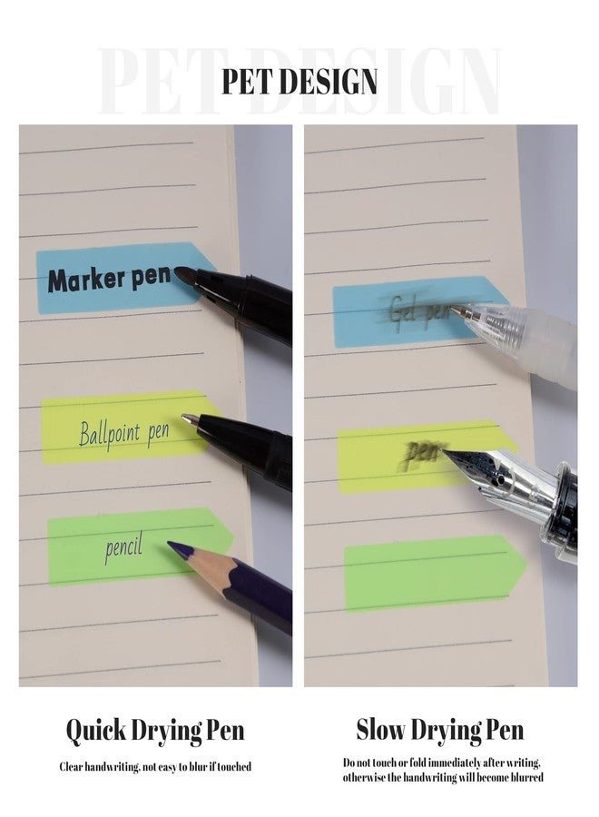 Golcellia Fluorescent Translucent Sticky Note Flags, 2400 Pcs Total, Pack of 10 Color Tabs, Arrow Sticky Notes, Page Flag Markers, Arrow Index Tabs - Image 4