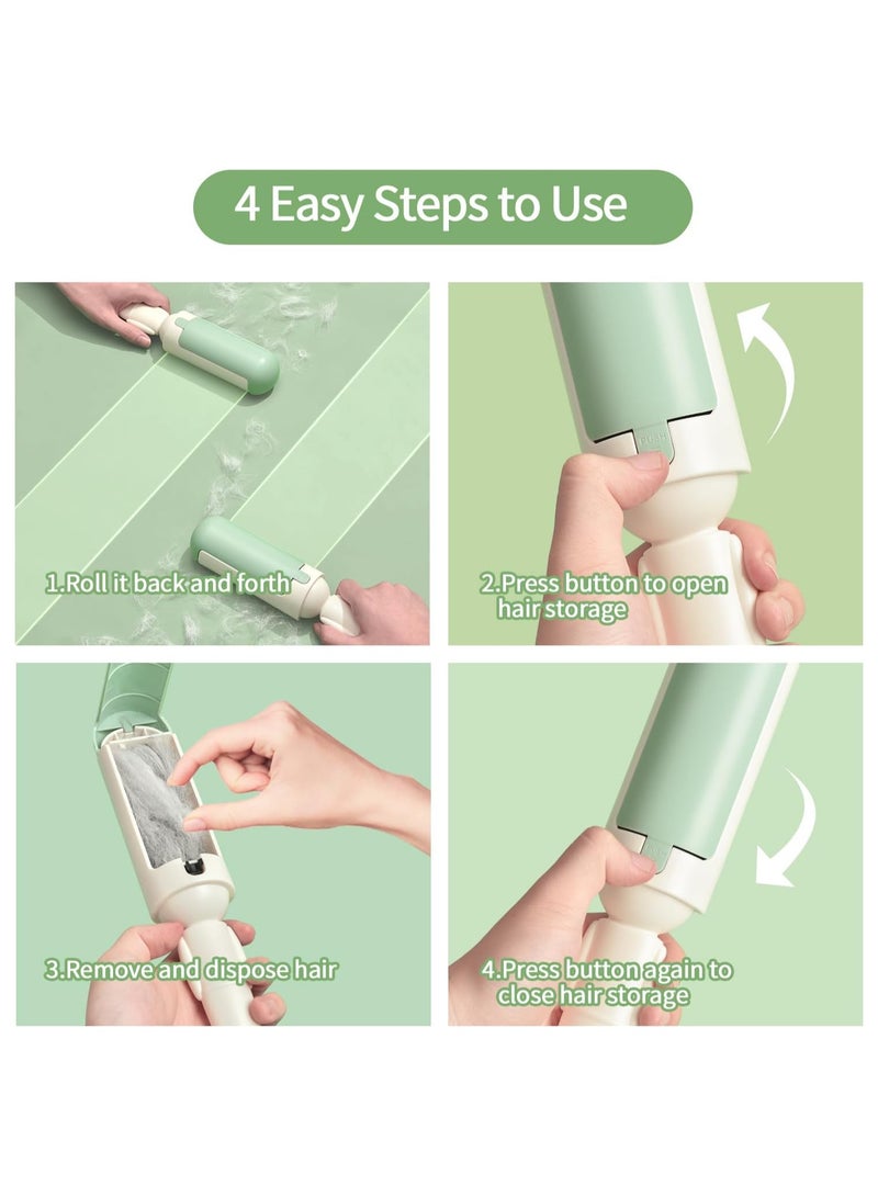Pet Hair Remover Roller,Reusable Dog & Cat Fur Remover with Comfy Non-Slip Handle, Portable Pet Hair Removal Tool with Self-Cleaning Base for Couch, Car Seat, Carpet, Bedding  - Image 2