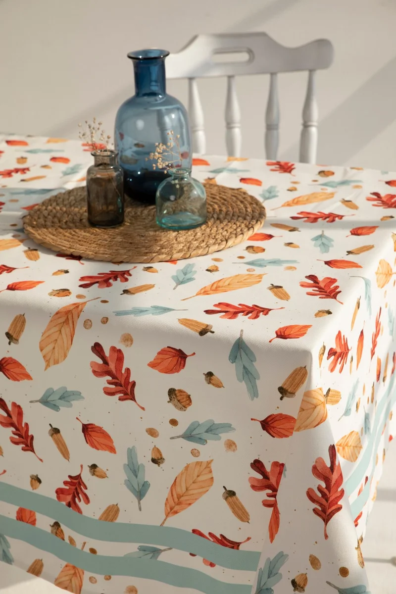 ايس هوم Mint Leaf Pattern Dining Table Cloth