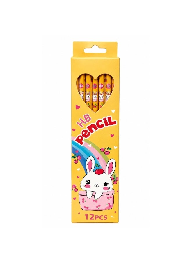 HB Cute Rabbit Printed Kids Pencils- 12pcs