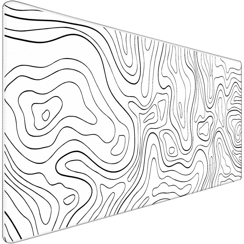 TEDNETGO Extra Large Mouse Pad, Gaming Mouse Pad, Waterproof Extra Large Mousepad with Stitched Edges, Non-Slip Base Keyboard Pad for Gamer, Office & Home, 31.5 x 15.8, Black Lines - Image 1