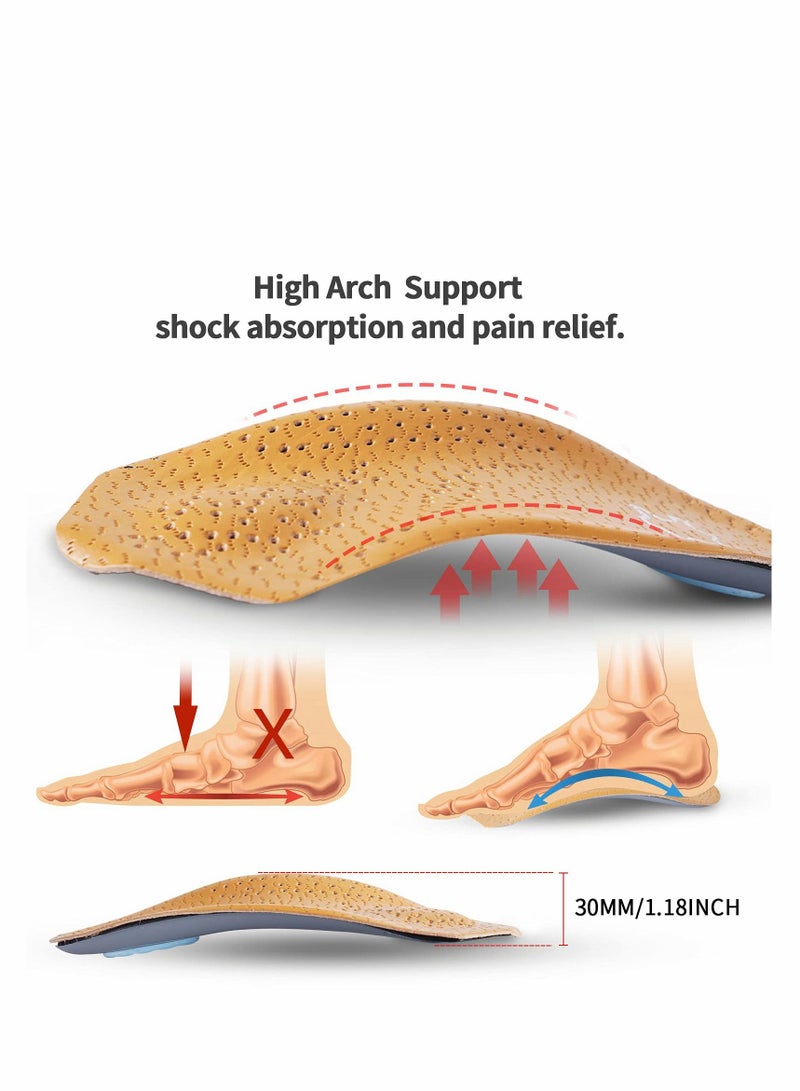 SYOSI Plantar Fasciitis Arch Support Insoles with Metatarsal Pad Heel Cushion, 3/4 Length Shoe Inserts for Men and Women, Orthotic Inserts, Flat Feet Heel Spur Pain Relief Shoe Inserts - Image 2