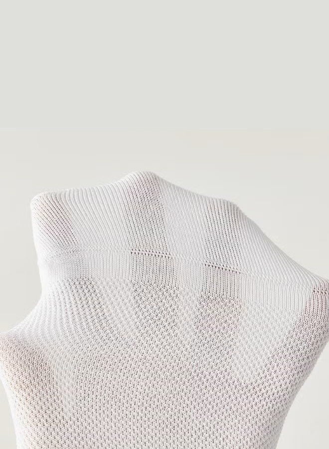 ٥ أزواج من الجوارب الرجالية القصيرة، جوارب صيفية رقيقة من القطن الخالص مضادة للروائح الكريهة، جوارب صيفية قصيرة من القطن الشبكي ماصة للعرق وجيدة التهوية - Image 3